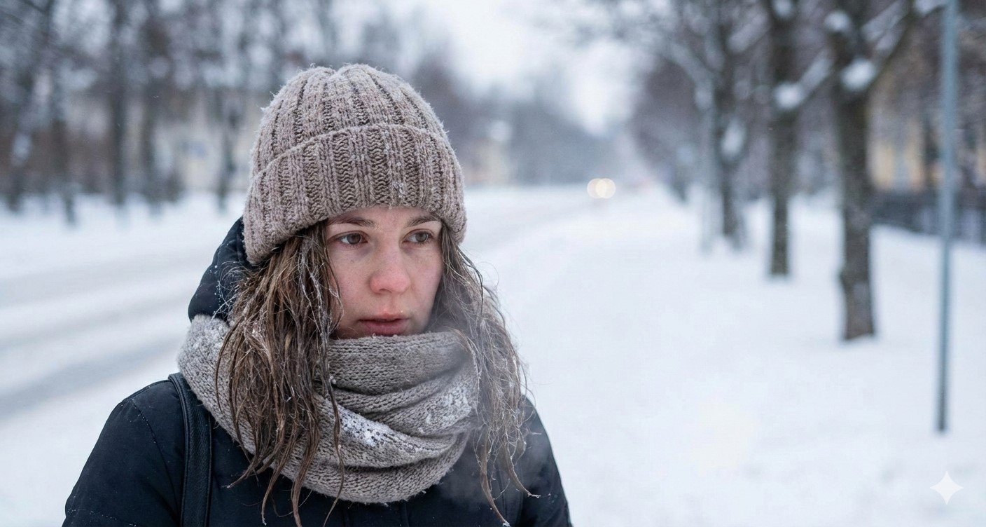 zlazak napolje sa mokrom kosom zimi